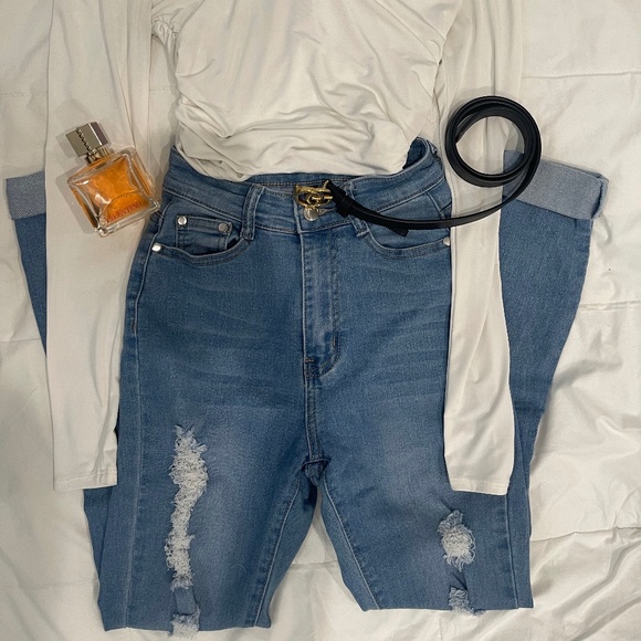 Fashion Nova Denim - High Rise Light Jeans